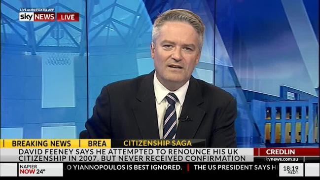 Mathias Cormann has a dig at Shorten over citizenship saga