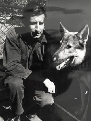 Charlie Degnan with his dog, Lobo.