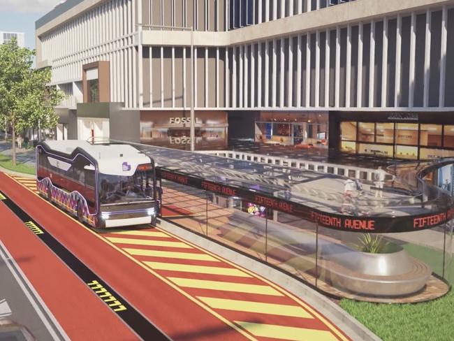 Driverless buses will use the Rapid Transit Corridor, which connects it to the new airport. Picture: Supplied