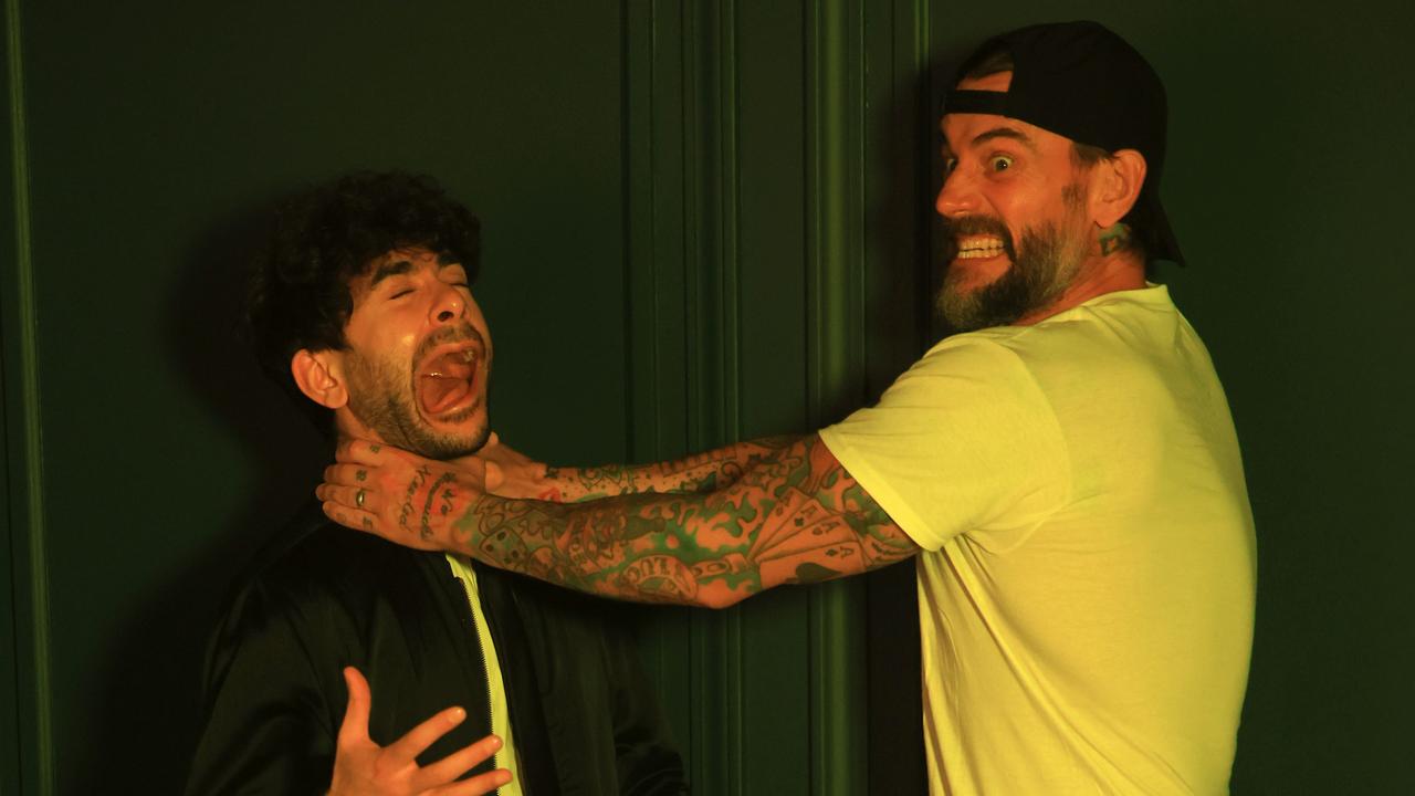 A fight between CM Punk and Jack Perry left Tony Khan “fearing for his life” and forced Punk’s firing, as this photo from a 2022 event helpfully suggests. (Photo by Leon Bennett/Getty Images for Warner Bros. Discovery)