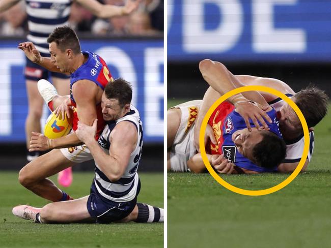 Hugh McCluggage and Patrick Dangerfield. Photos: Getty Images