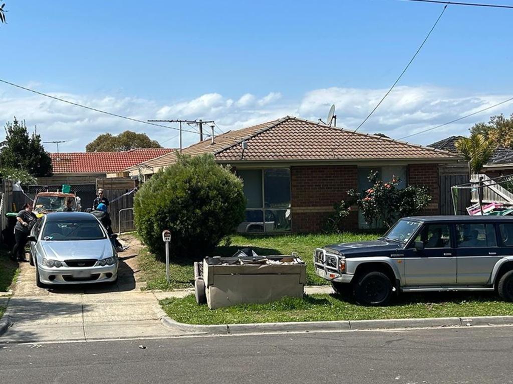 Police were called to a Ross St home in Dandenong following reports a woman was being attacked by dogs. Picture: 9News