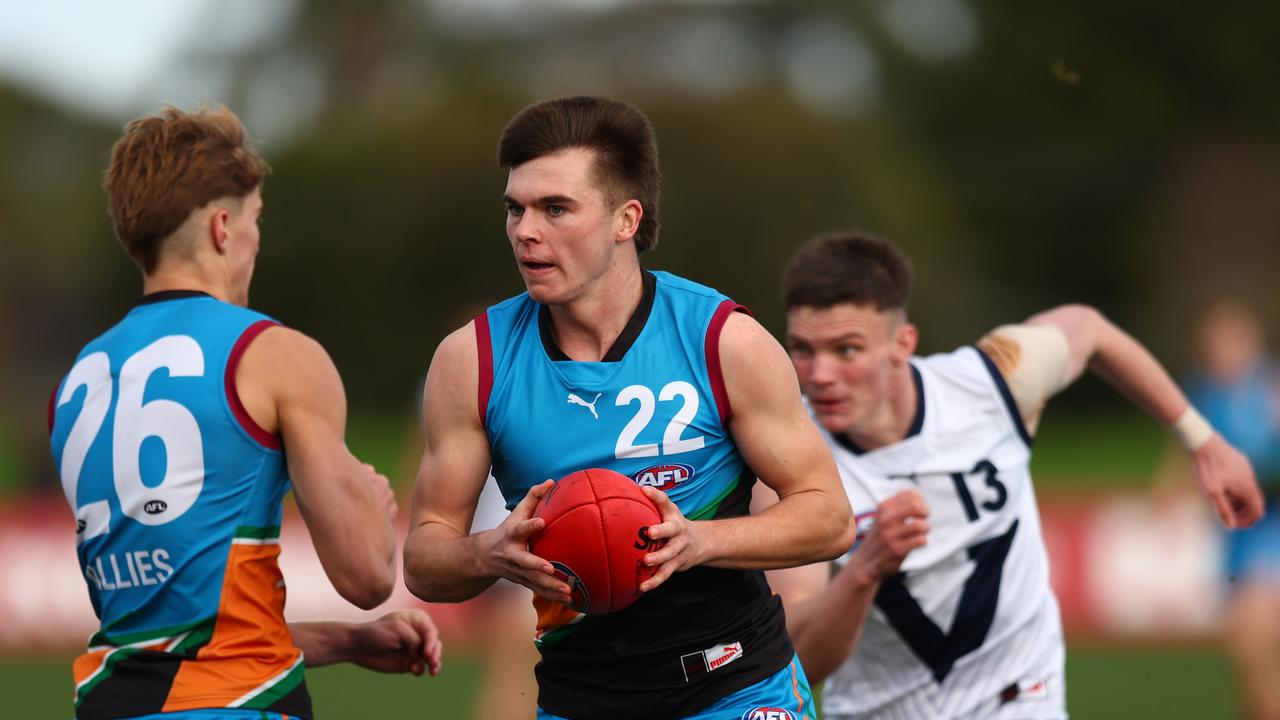 Colby McKercher in action for the Allies. (Photo by Graham Denholm/AFL Photos via Getty Images)