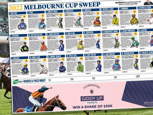 Download your 2022 Melbourne Cup sweep poster here