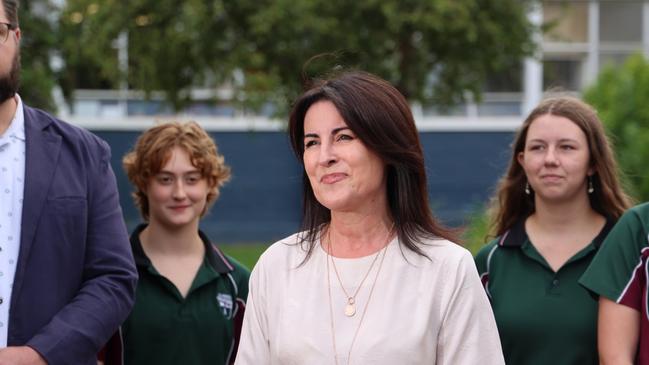 Minister for Education Jo Palmer at Clarence High School on Monday, February 24, 2025.