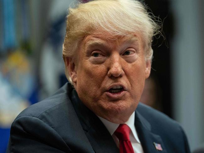 US President Donald Trump speaks during the inaugural meeting of the President’s National Council for the American Worker at the White House in Washington, DC, on September 17, 2018. (Photo by NICHOLAS KAMM / AFP)