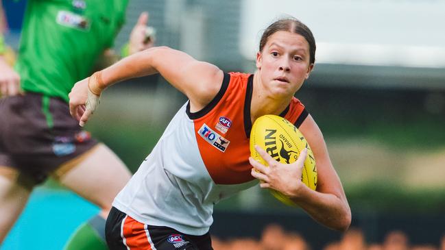 JÃNoemi Anderson in the NTFL Rep Team vs Woodville-West Torrens at TIO Stadium.Picture: Glenn Campbell