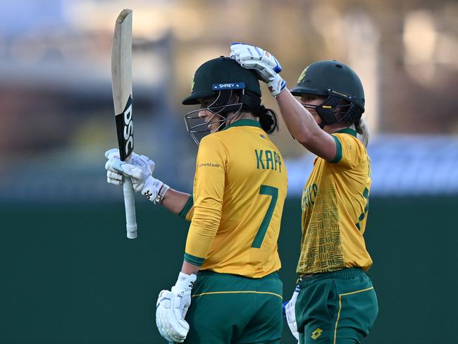 Marizanne Kapp’s career best knock of 75 almost helped South Africa across the line. Picture: Steve Bell/Getty Images