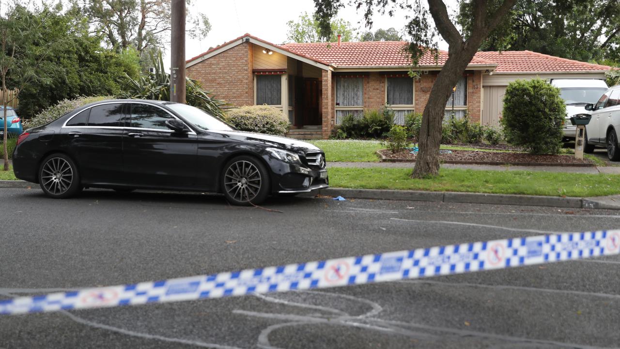 Police tape outside the Bayswater North home where Ms Darragh died. Picture: David Crosling