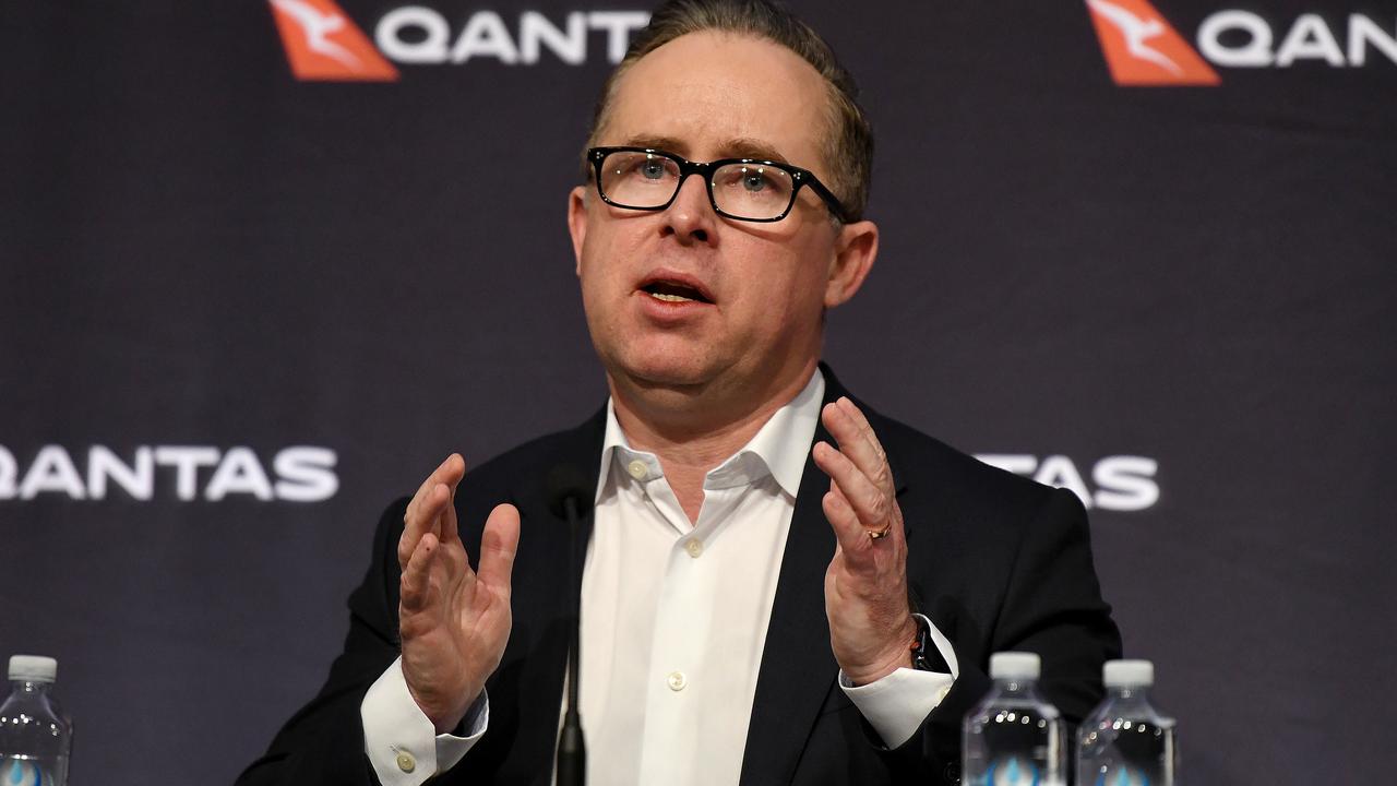 Qantas CEO Alan Joyce said the year has presented him with “some very tough decisions”. Picture: AAP Image/Bianca De Marchi.