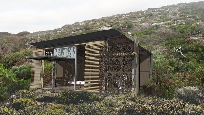 The Australian Walking Company is proposing to build sleeping pods on the Kangaroo Island Wilderness Trail. Pictures: Australian Walking Company