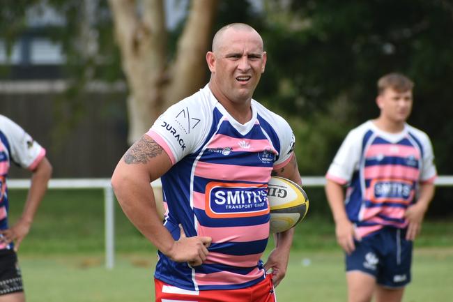 Moranbah's Matthew Smith in the Slade Point Slashers v Moranbah Bulls in Mackay Rugby Union Round 4 Seniors A-Grade Anzac Day clash at Cathy Freeman Oval in Slade Point. Saturday, April 23, 2022. Picture: Max O'Driscoll