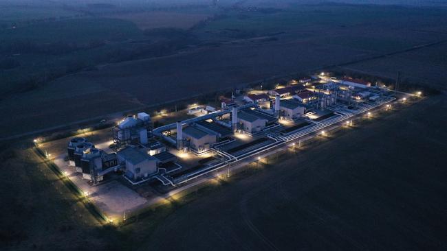 A compressor station near Mallnow, eastern Germany, where Russian gas is pumped. Picture: Getty Images