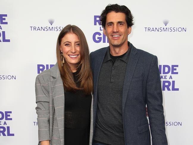 Andy Lee with partner Rebecca Harding. Picture: Getty Images