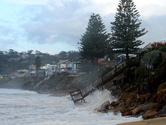 Wild weather continued to batter the site over the weekend and early this week. Picture: Jeremy Piper