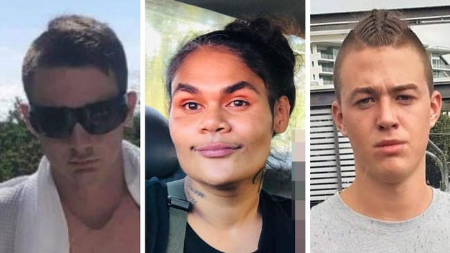 Teen terrors, rogue drivers: Qldâ&#128;&#153;s car thieves under 30. Pictured L-R: Bailey Clout, Mullacoo Geraldine Josephine Lottie Ross-Freeman and Alex Stevens.