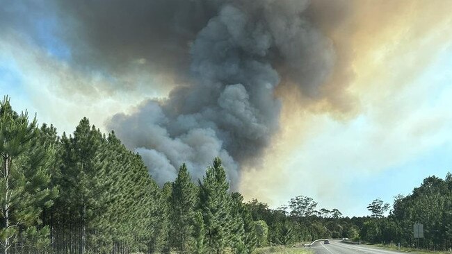 The view from Roys Rd heading towards Beerwah. Credit: Deanna Kelly.