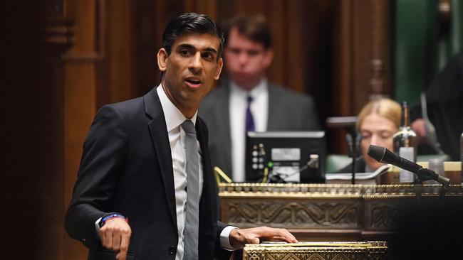 Sunak in Parliament.