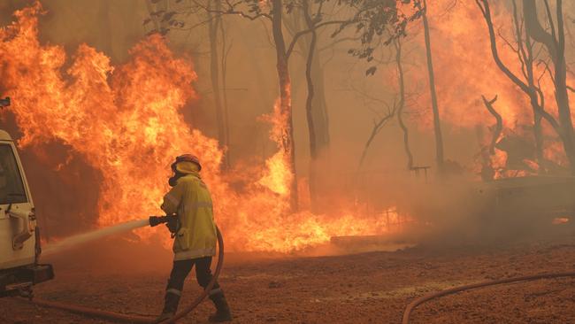 Firefighters worked tirelessly to combat the blaze. Picture: The West Australian