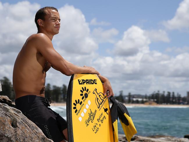 Big wave bodyboarder Max Dodshon is part of a new film being released at Harbord Bowling Club. Pic: Martin Lange