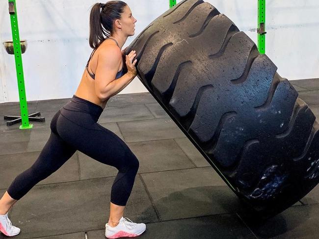 Hannah Clarke while taking a CrossFit session. Picture: Supplied