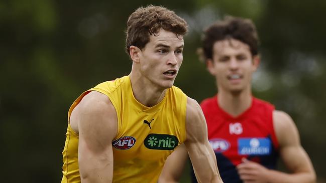 Richmond on-baller Thomson Dow has been backed for a breakout campaign in his fifth year in the AFL. Picture: Michael Klein