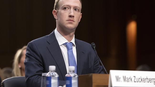 Mark Zuckerberg testifies before US Senate Committees over social media privacy and the use and abuse of data. Picture: Mega Agency.