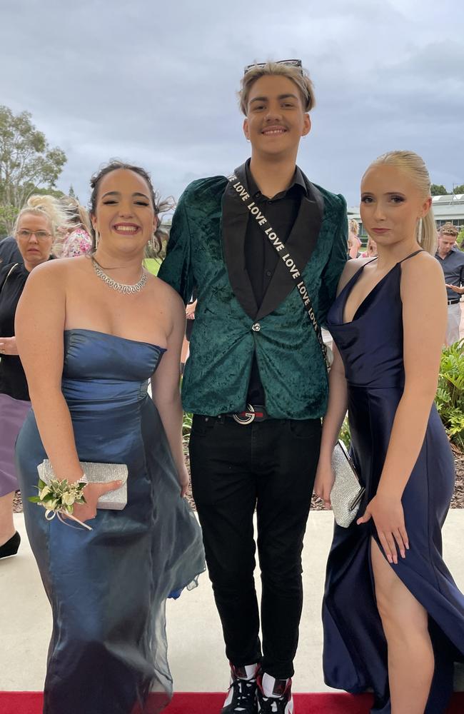 Ebony, Jesse and Stef at the 2023 Mountain Creek State High formal.