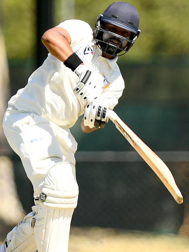 Sahan Perera in action for Noble Park. Picture: Josh Chadwick