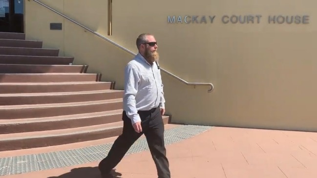 Anthony Andrew Thompson leaving Mackay Courthouse