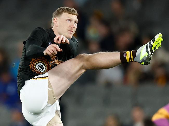 James Sicily took a while to warm up after returning from suspension. Picture: Michael Willson/AFL Photos via Getty Images