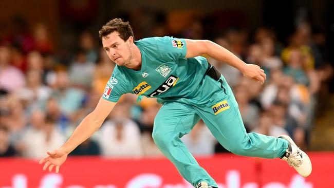 Brisbane Heat all-rounder Jack Wildermuth is poised to return from a back injury. Picture: Bradley Kanaris/Getty Images