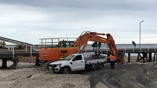 The Save Our Shores: Semaphore Largs Bay group has concerns about how sand has been carted from Largs Bay to Semaphore South. Picture: Supplied