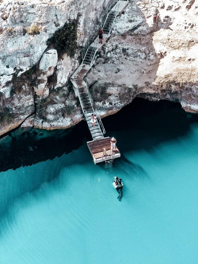 Little Blue Lake in South Australia. Picture: SATC