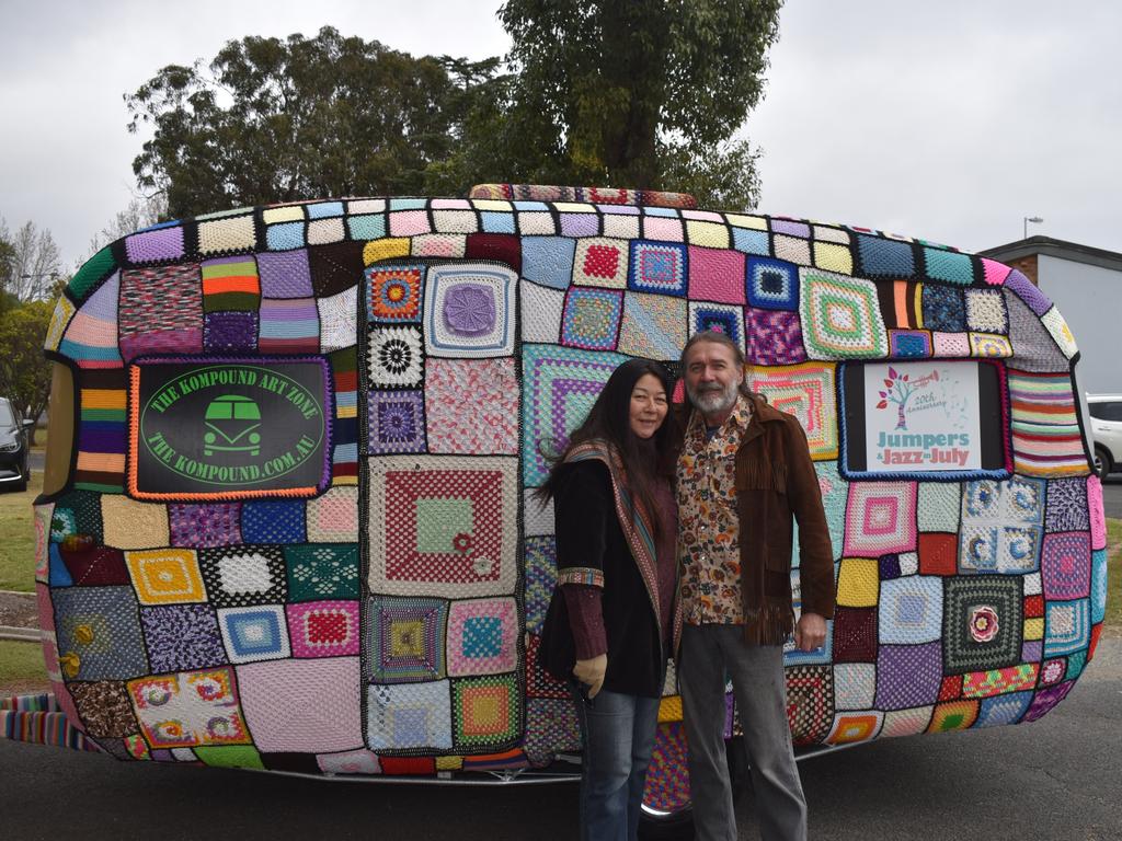 Lisa Burgess and Louis van Slobbe with their iconic van. July 17, 2024. (Photo: NRM)