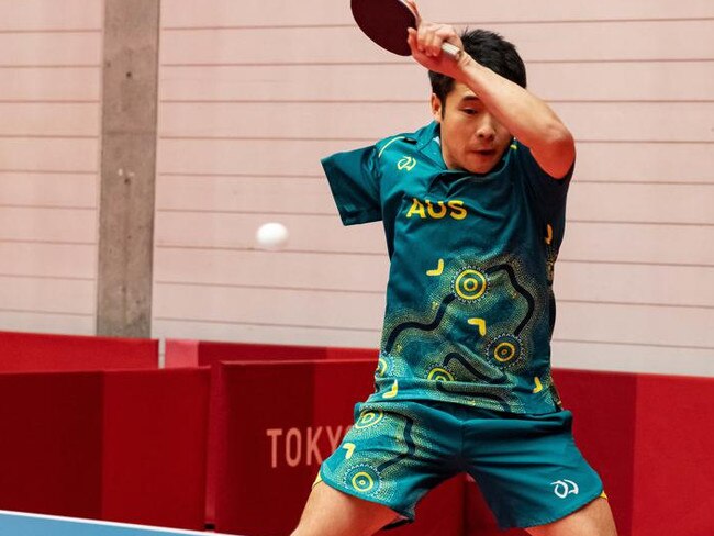 Australian Paralympic table tennis player Ma Lin in action. Picture: Sport the library / Greg Smith / PA