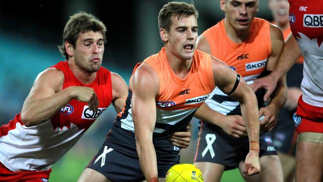 Dom Tyson played 13 games for GWS before moving to Melbourne.