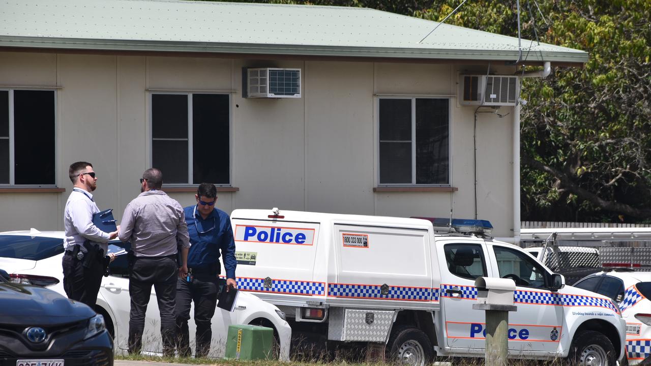 Police on scene at a North Mackay home after a teenage boy was reportedly taken to hospital. Picture: Matthew Forrest