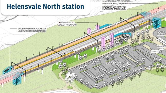 Plans for the Helensvale North railway station. It will now be renamed Hope Island.