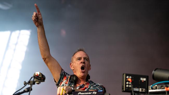 Fatboy Slim remains the (sober) king of the dance party. Picture: Getty Images.