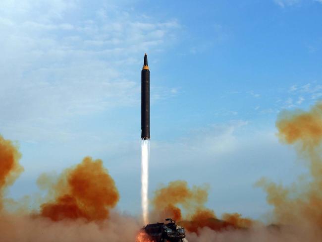 North Korea has launched a series of missiles this year in defiance of the world. Picture: KCNA/AFP