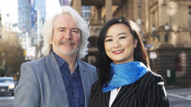 Melbourne City Council Labor election candidates Phil Reed and Wesa Chau.