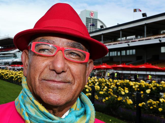 2014 AAMI Victoria Derby Day, Flemington, Victoria. Robert Tartak pretty in pink. Picture: Mark Stewart