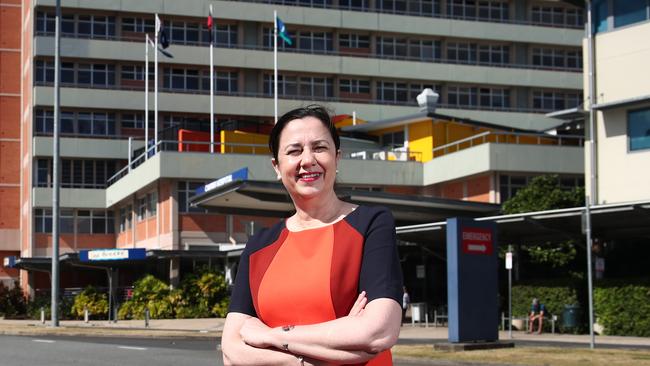 Queensland Premier Annastacia Palaszczuk announced $52.9 million in funding for the Cairns Hospital, which includes $1.5 for a business study into a tertiary training partnership with James Cook University. Picture: Brendan Radke