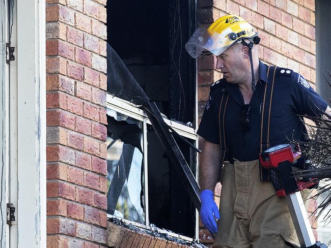 Three vacant houses hit by arson at Old Main Road,  Bridgewater. Picture Chris Kidd