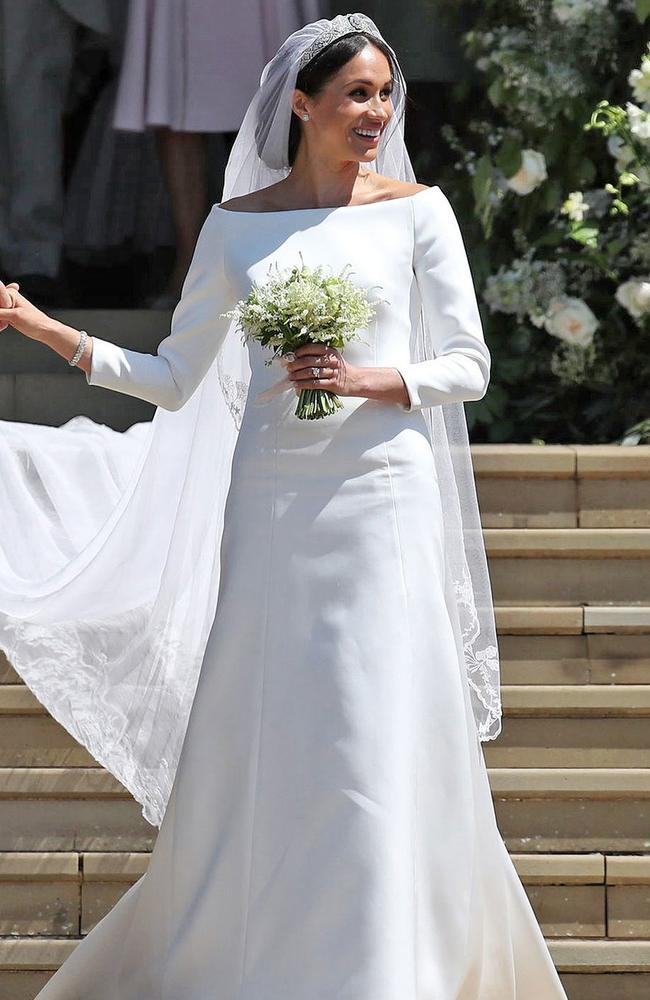 Meghan Markle wearing Givenchy on her wedding day in 2018. Picture: REX/Shutterstock