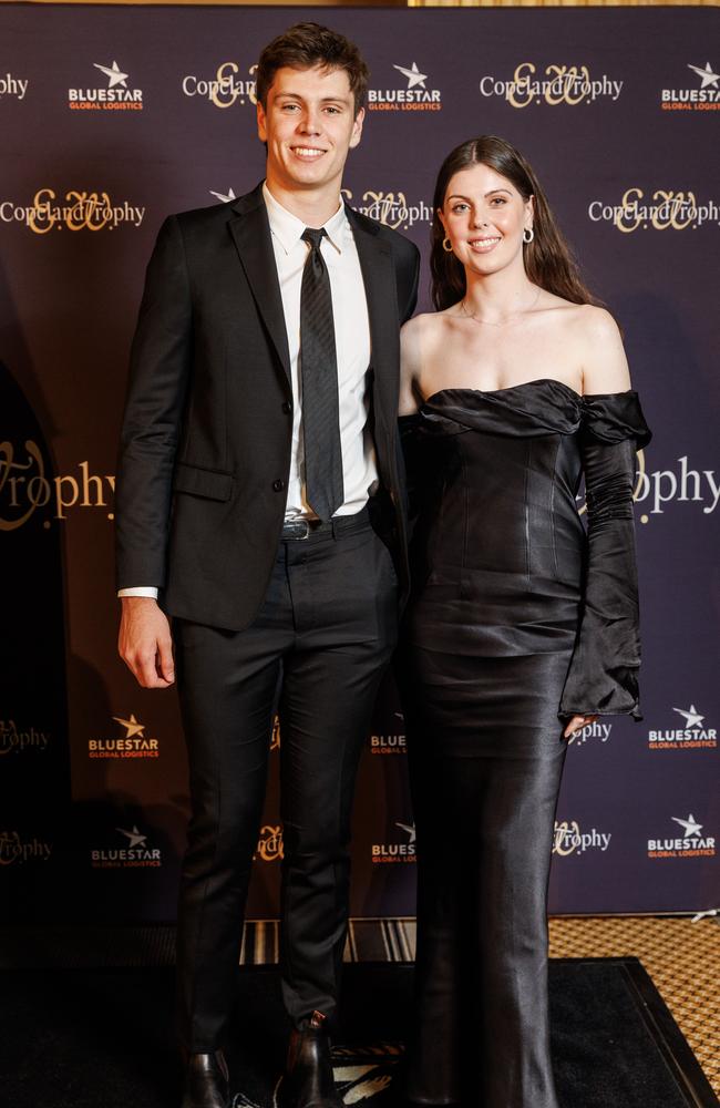 Oscar Steene and his sister. Picture: Aaron Francis