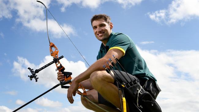 SA archer David Barnes has earned selection for the Tokyo Olympics, 16 years after making his Games debut in Athens. Picture: AAP Image/Bianca De Marchi