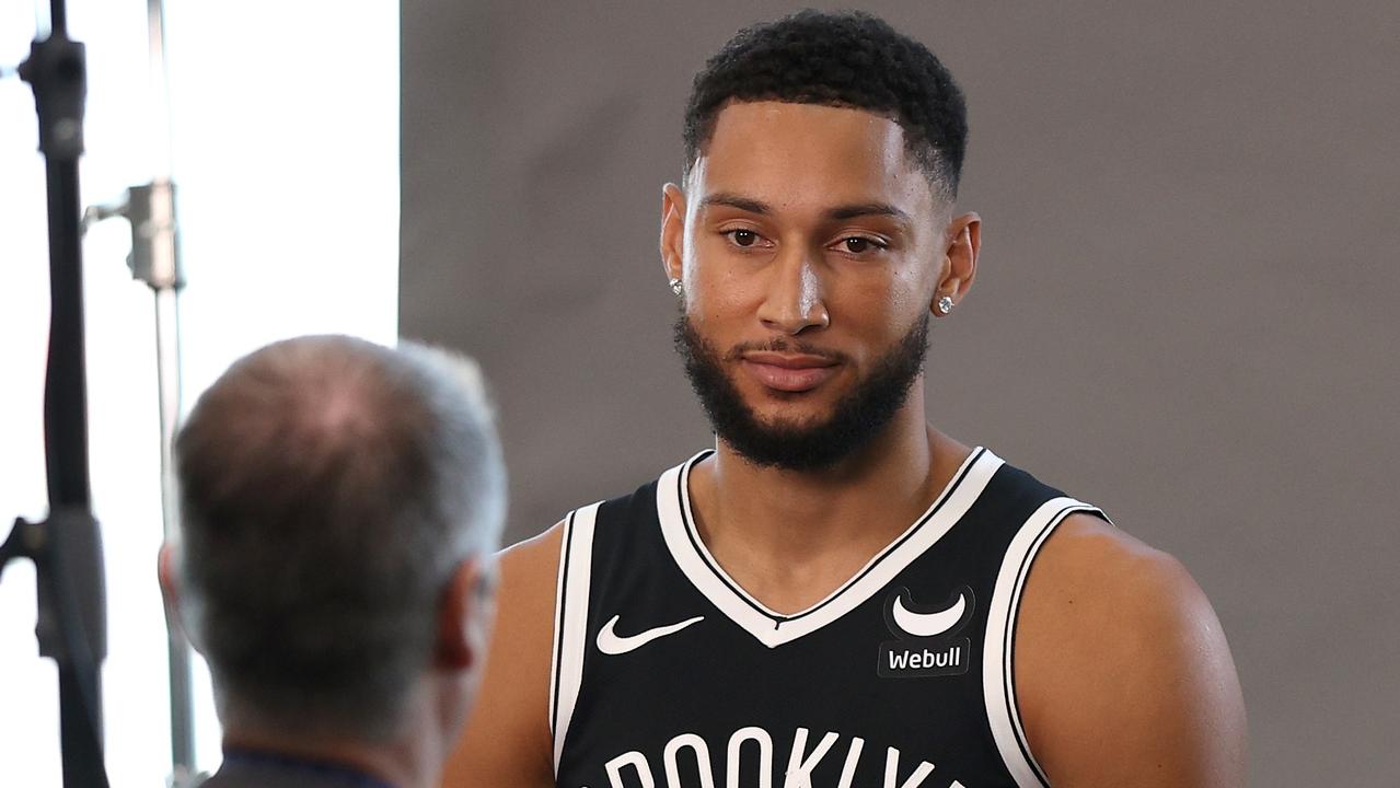 Simmons is in good spirits ahead of the new NBA season. (Photo by Mike Lawrie/Getty Images)