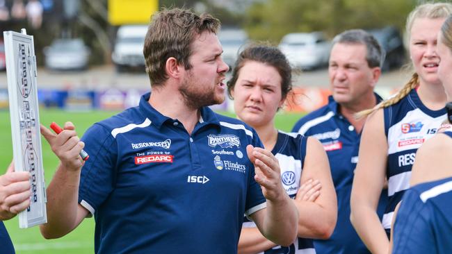 South Adelaide SANFLW coach Rick Watts. Picture: AAP/Brenton Edwards